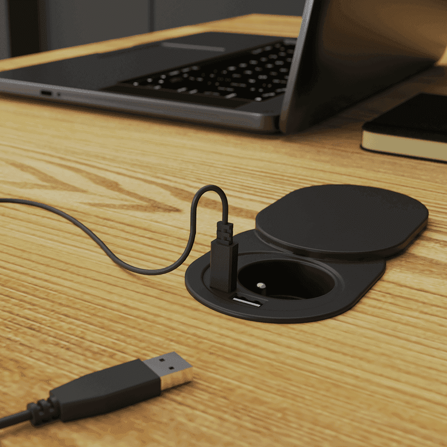 Elektrima slider - desk extension with USB A+C