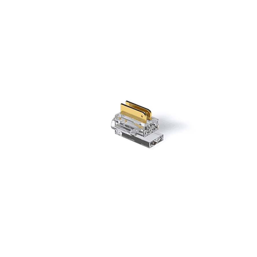 LUMINO clamp connector, tape 5/6 mm – cable holes 2 × 0.35 mm²