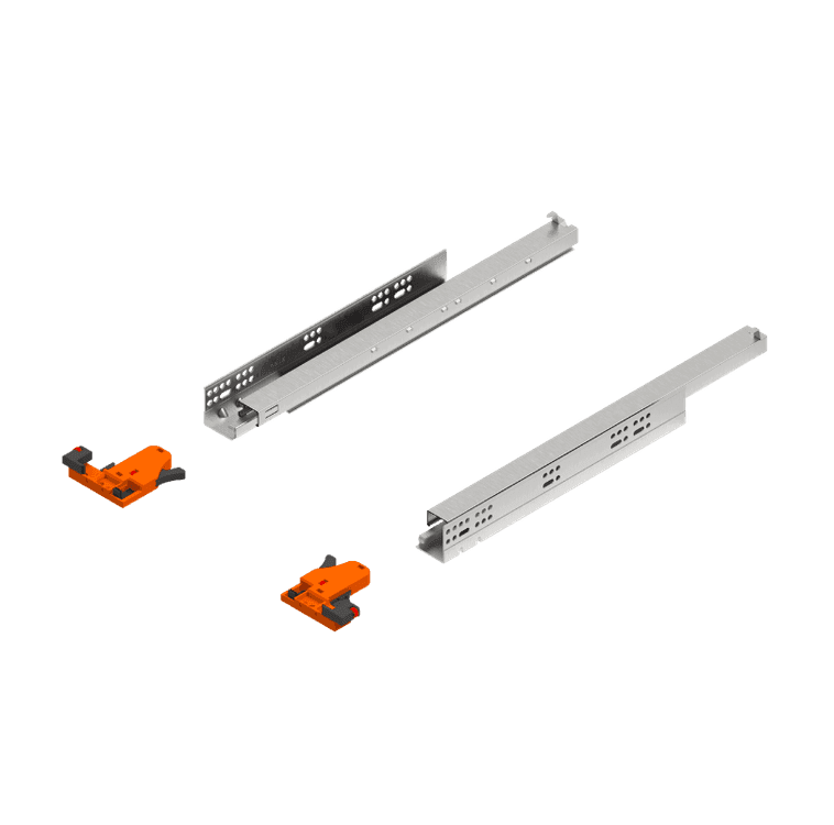 Comfort Slide Plus 3D push open guide 40 kg with synchronized extension
